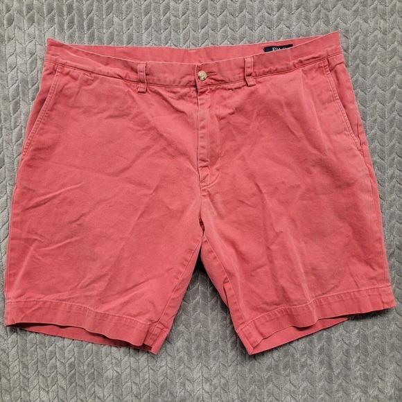 Polo Ralph Lauren Classic Fit Shorts Men's Size 38 Chino Washed Out Red‎ Pink - Picture 1 of 10